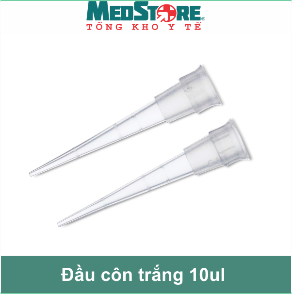 Đầu Côn Trắng (Pipet Tip) 10Ul Dùng Thí Nghiệm (Túi 1000 Chiếc)