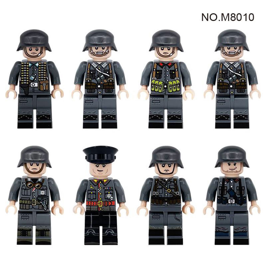 Minifigures lính đức combo 8 quân Lego chỉ huy lính đức thế chiến thứ II đẹp giá rẻ