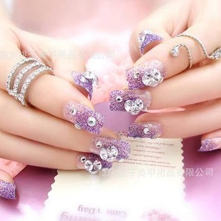 Bộ 24 Móng Tay Giả Nail Giả Móng Giả A23 (Keo Sẵn Sau Các Ngón Tay)