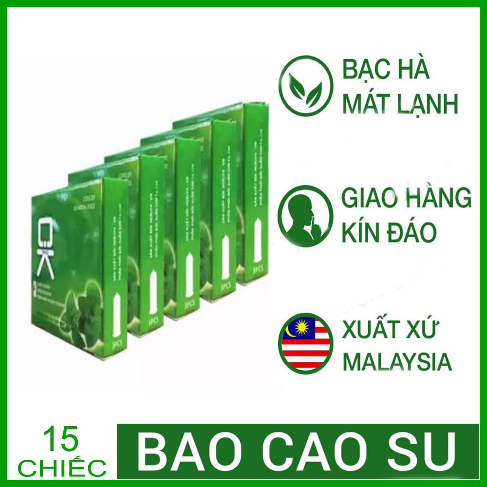 [Hcm]15 Chiếc] Bộ 5 Hộp Bcs Malaysia - Hương Bạc Hà - Hộp 3 Chiếc