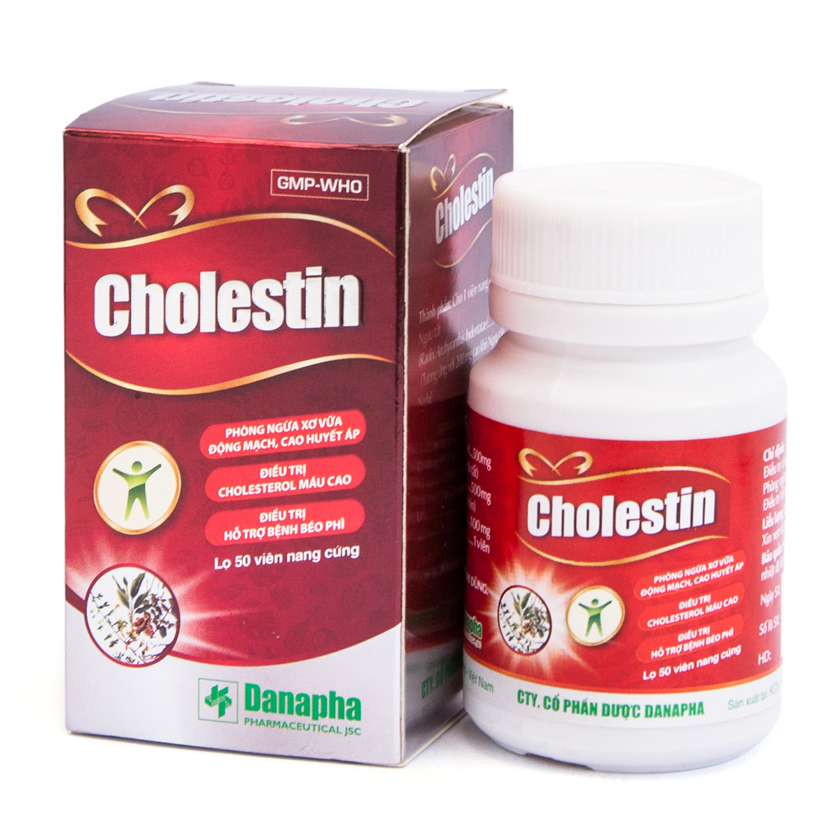 [ Chính Hãng] Viên uống Cholestin - Hạ mỡ máu cao an toàn hiệu quả ( lọ 50 viên)