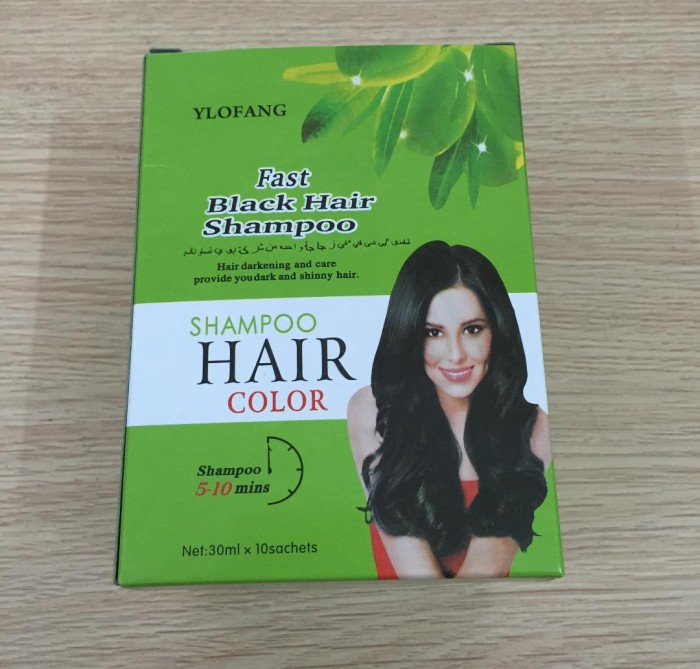 [Hcm]Combo 5 Hộp Dầu Gội Là Đen Shampoo Hair Color Dầu Gội Là Đen 1 Hộp 10 Gói 30Ml