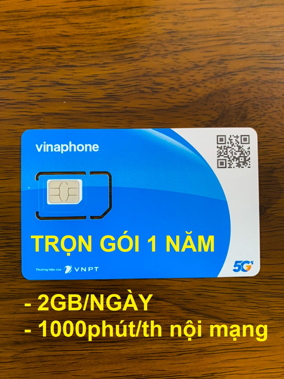 Sim 4G Vinaphone 2Gb/ngày 1000 phút nội mạng/tháng (Trọn gói 1 năm) - sim chưa kích hoạt