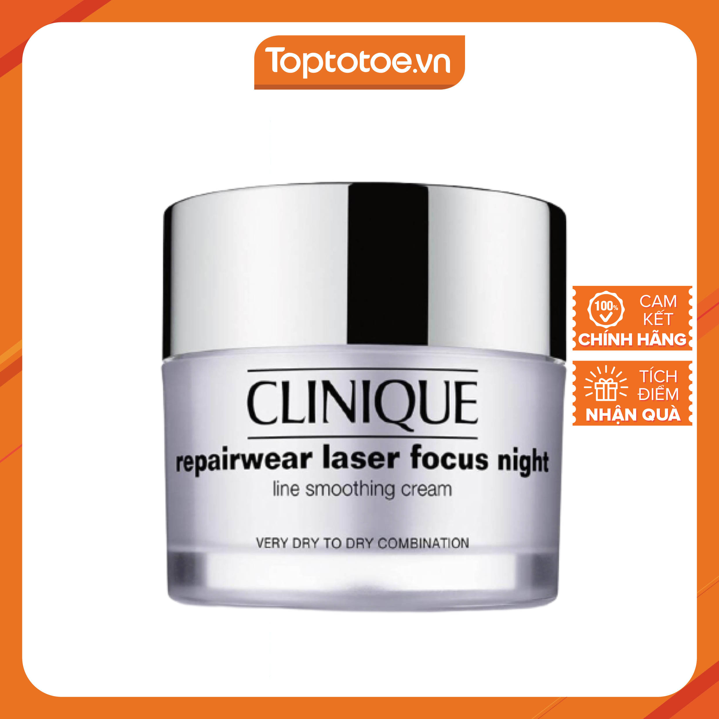 Kem Chống Lão Hóa Ban Đêm Clinique Repairwear Laser Focus Night 50Ml