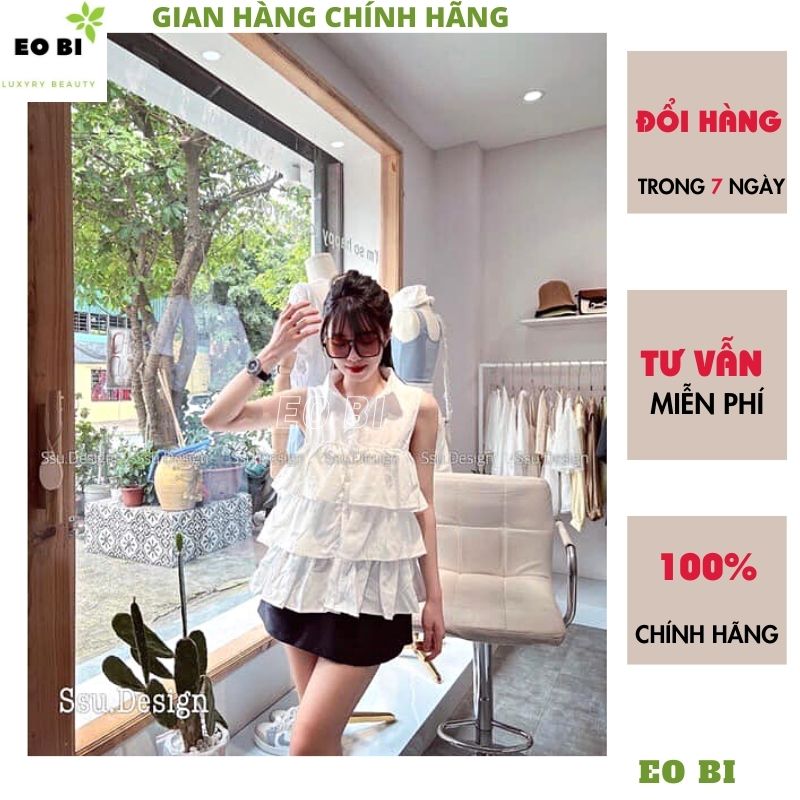 Áo sơ mi nhiều tầng kiểu dáng hàn quốc ulzzang tiểu thư bánh bèo dễ thương áo kiểu nữ - EOBI