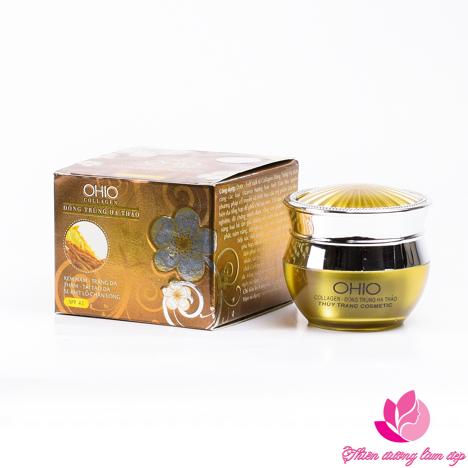 [HCM]Kem Nám Trắng da Thâm Tái tạo Se khít lỗ chân lông OHIO Collagen – Đông Trùng Hạ Thảo – 20g