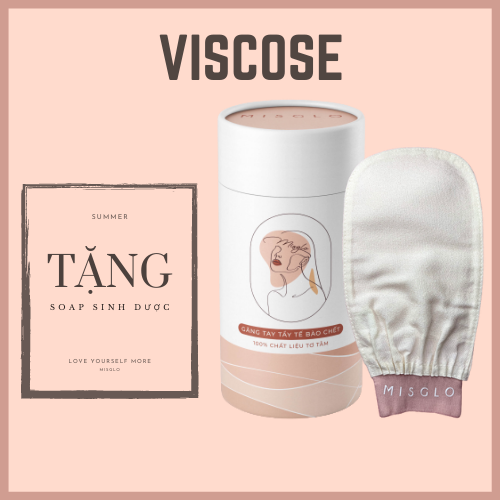 [Viscose]Găng Tay Tẩy Da Chết Cao Cấp Misglo Chính Hãng Turkish Raw Cocoon Silk 100%