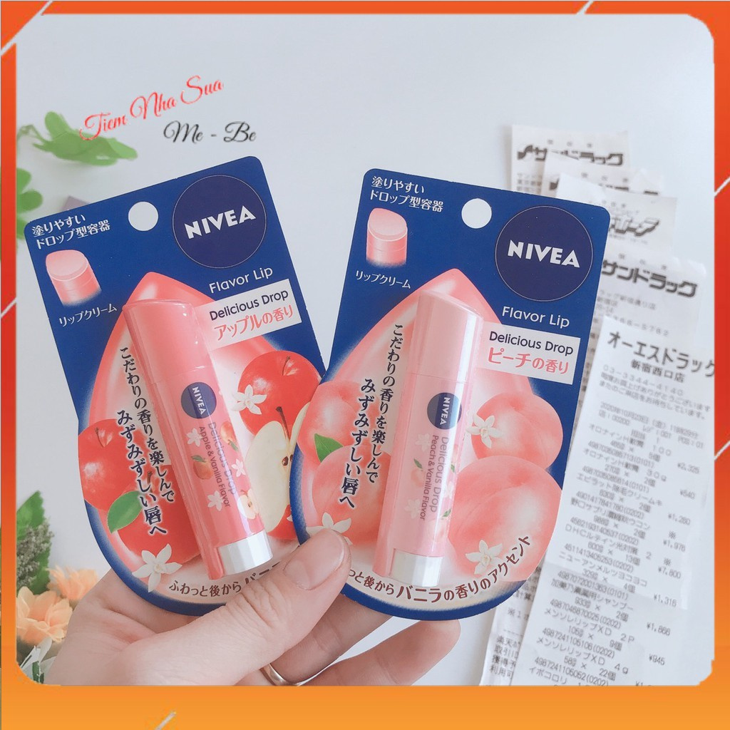 [Hàng Nội Địa Nhật] 💄💄Son Dưỡng Môi Nivia Nhật Bản Hương Đào Trái Cây💖Freeship💖