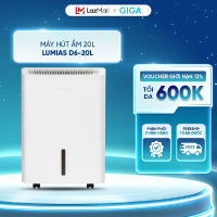 Máy hút ẩm 20L Lumias D6-20L - 50m² -325W - Bộ lọc ion bạc - Điều khiển thông minh qua app MiHome