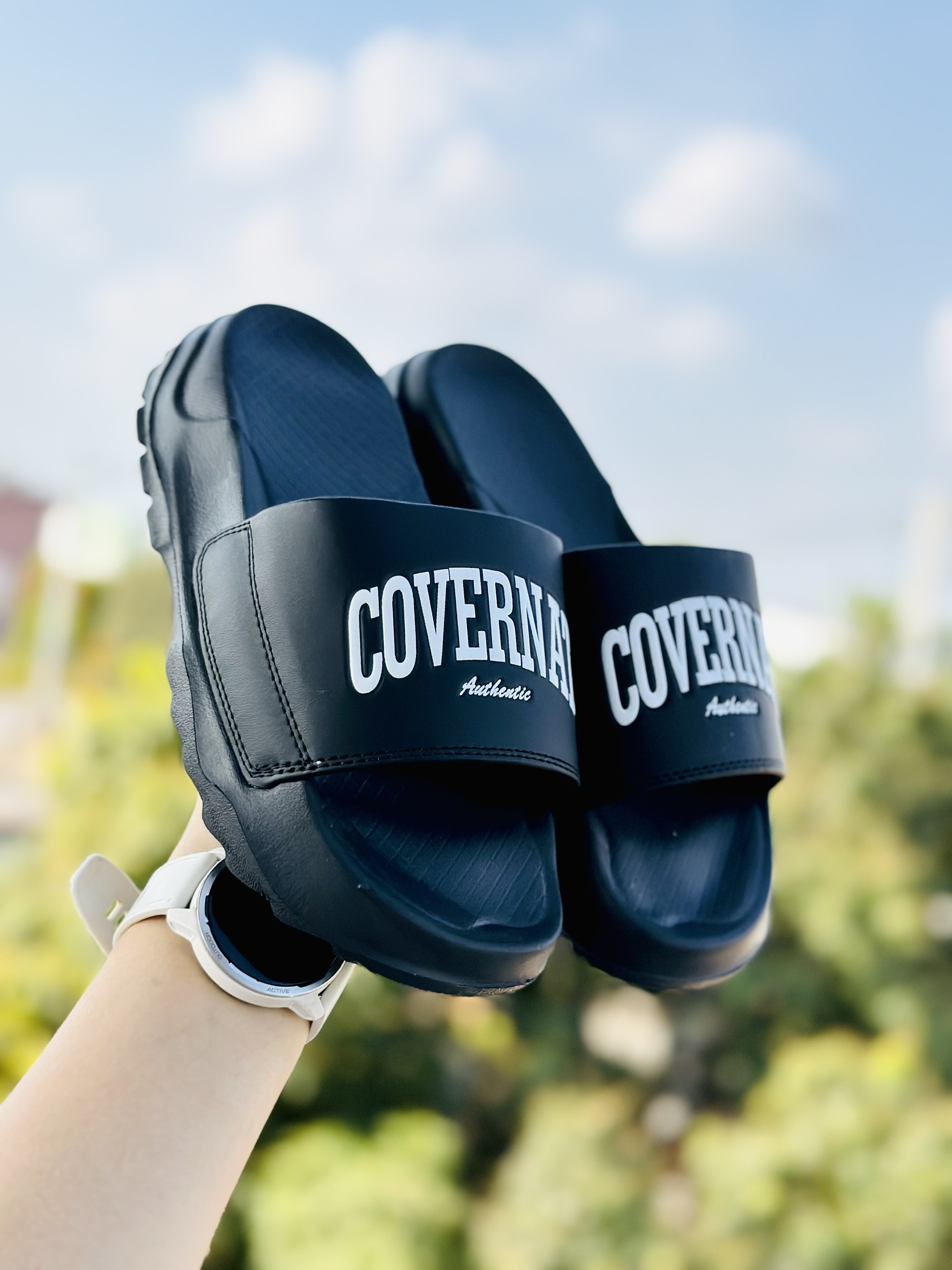 Dép Covernat chữ C TẶNG VỚ Cao Cấp dép convernat cao cấp thể thao quai ngang thể thao nam nữ đế độn 