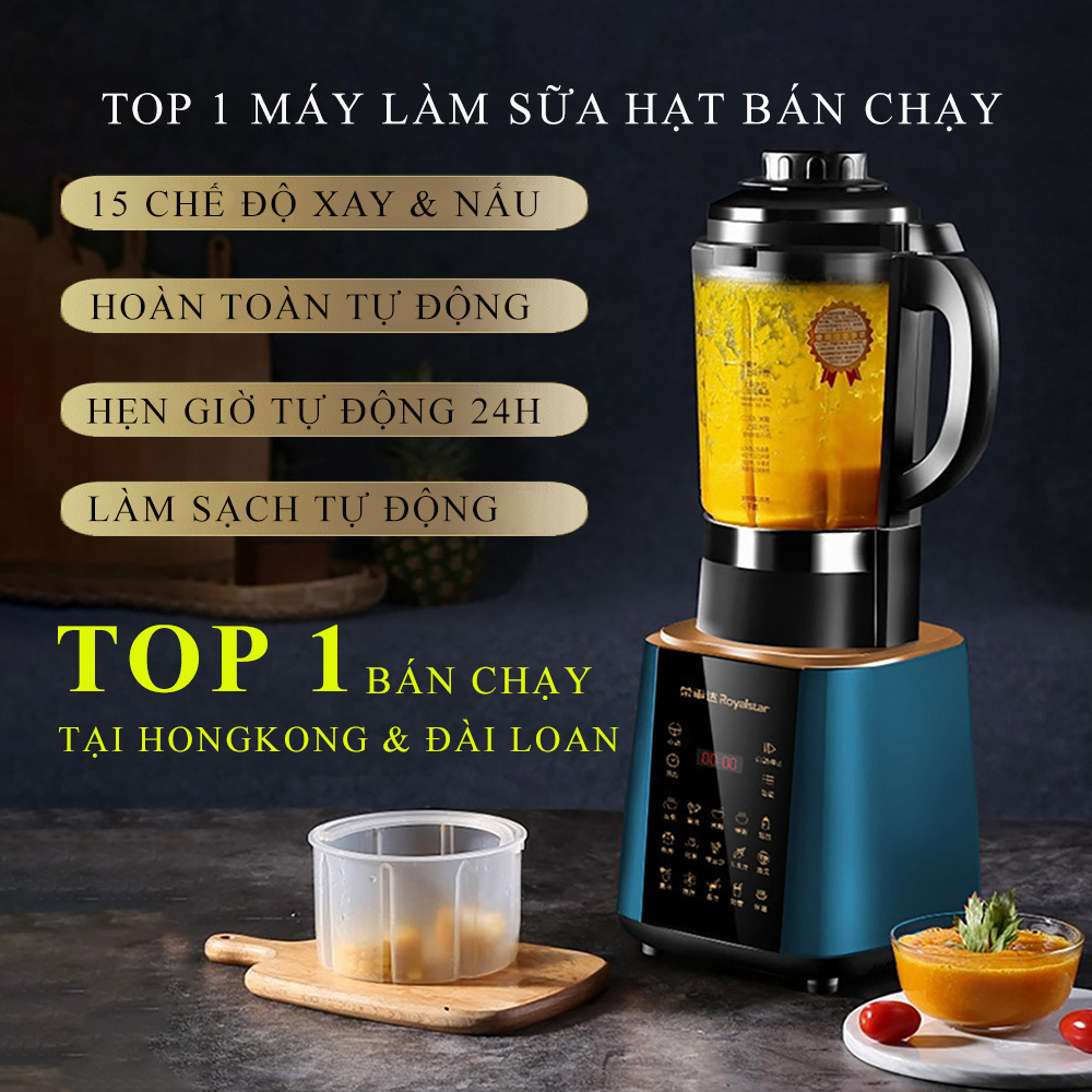 Máy làm sữa hạt Royal Star Chính hãng Bảng điều khiển cảm ứng hiện đại tiện dụng. Bảo hành 2 năm lỗi