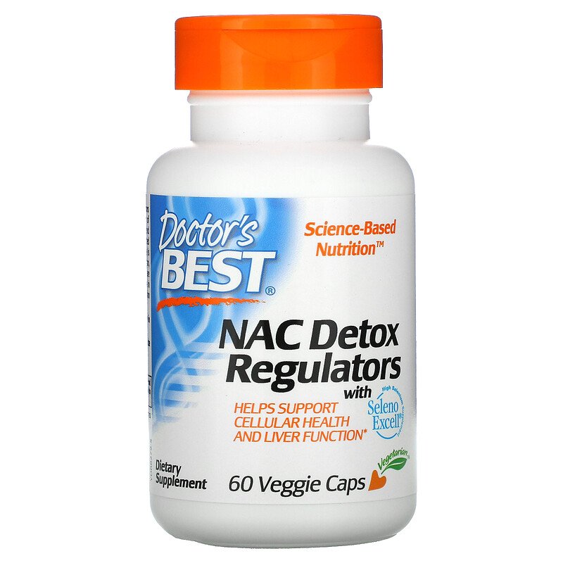 [HCM]N-Acetylcysteine Doctors Best NAC Detox Regulators 60 Veggie Caps