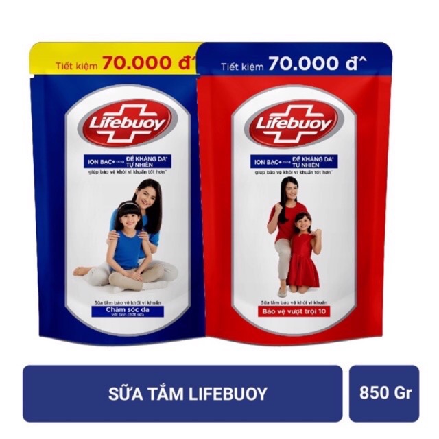 Sữa Tắm Lifeboy Sóc Da 850G Túi Xanh