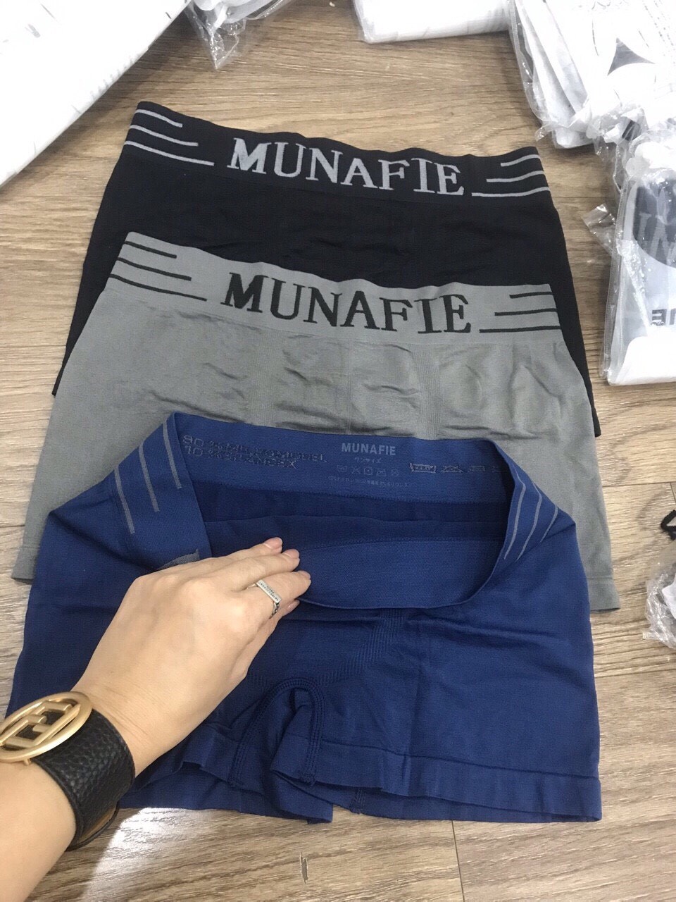 [Hoàn Tiền 15%] Quần lót đùi nam túi zip MUNAFIE chất vải cotton co dãn 4 chiều cực thấm hút mồ hôi