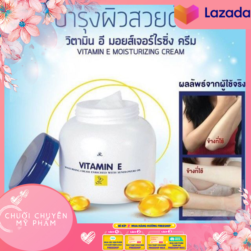 [Hcm][E Thái] Kem Vitamin E Aron Dưỡng Ẩm | Kem Dưỡng Da Vitamin E Aron Thái Lan 200Ml Bổ Sung Độ Ẩm Dưỡng Trắng Làm Mờ Vết Thâm Tẩy Tế Bào Chết Chống Nắng Chống Lão Hóa Hiệu Quả