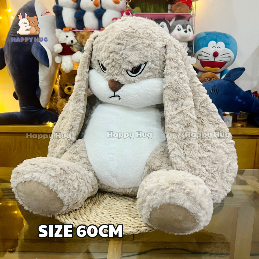 Gấu bông Thỏ mặt quạo size 35-45-60cm Diu Diu ZEIO dễ thương thỏ bông giận dữ cute tai dài hàng cao 