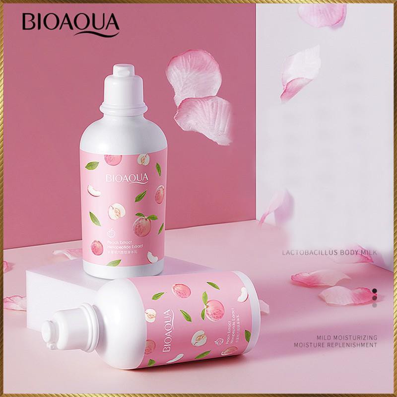 Sữa Dưỡng Thể Hương Đào Bioaqua Body Lotion Peach Extract Lactococcus Ferment Dưỡng Ẩm Kích Trắng Da Bbl1