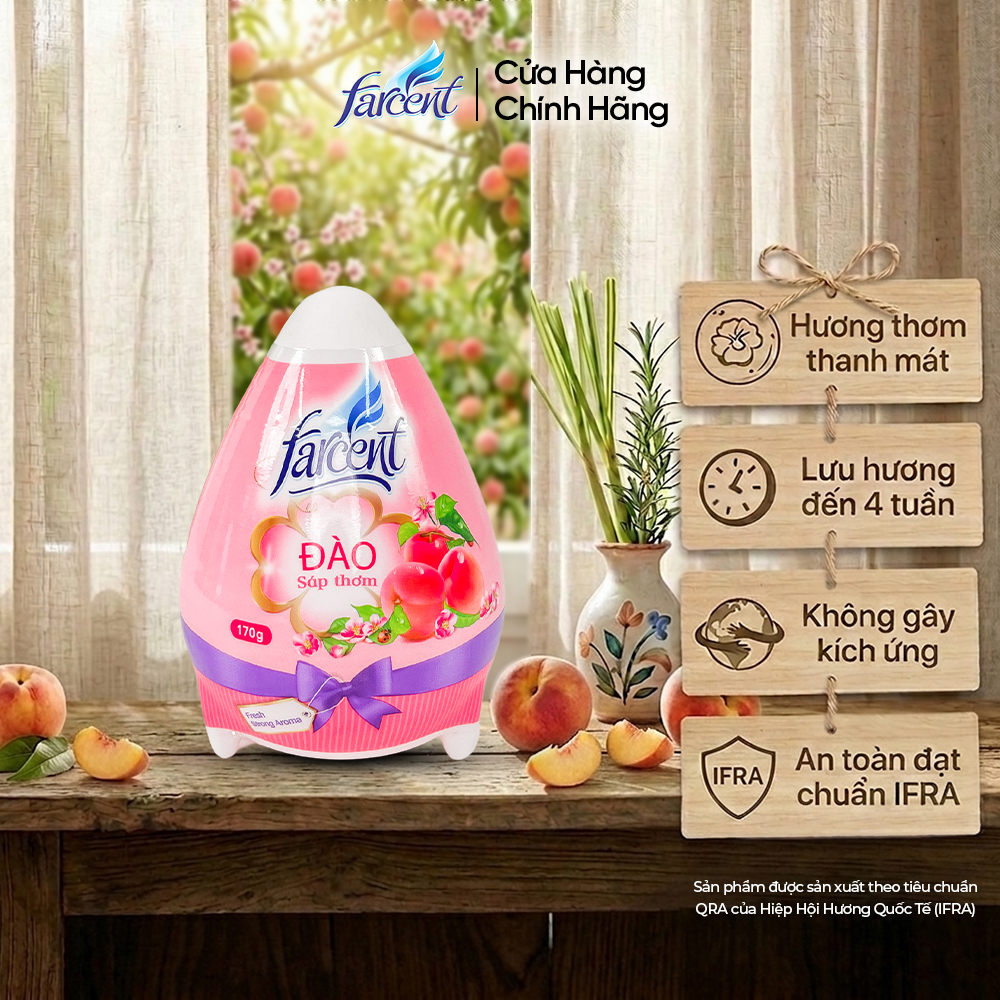 Sáp thơm phòng đuổi muỗi khử mùi hôi hình trứng Farcent 170g chính hãng (5 hương thơm lựa chọn)