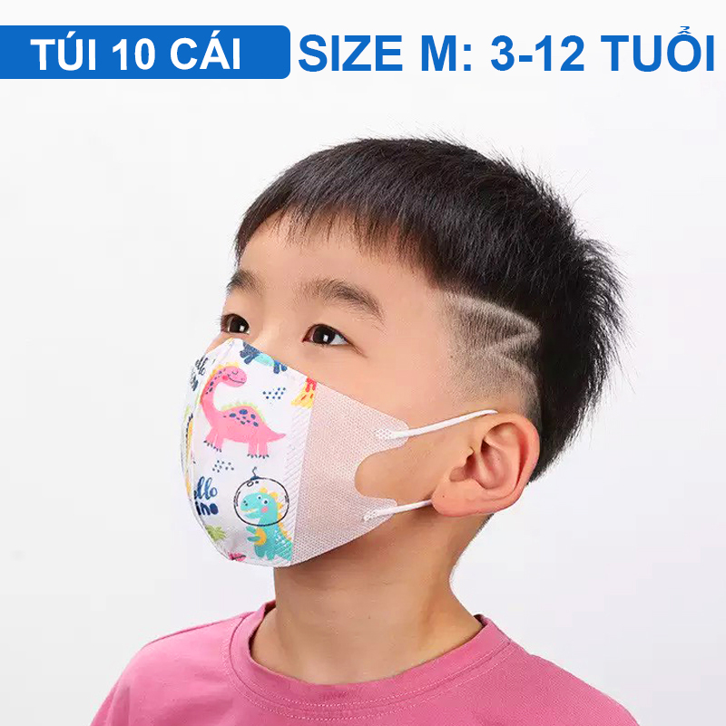 Khẩu trang cho bé Set 10 khẩu trang trẻ em bé trai và bé gái nhiều họa tiết 0-12 tuổi bảo vệ đường hô hấp cho bé Baby-S – SM017