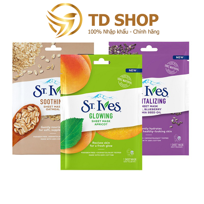 Mặt Nạ Dưỡng Da St.ives Yến Mạch I Trái Mơ I Việt Quất 23Ml - Td Shop