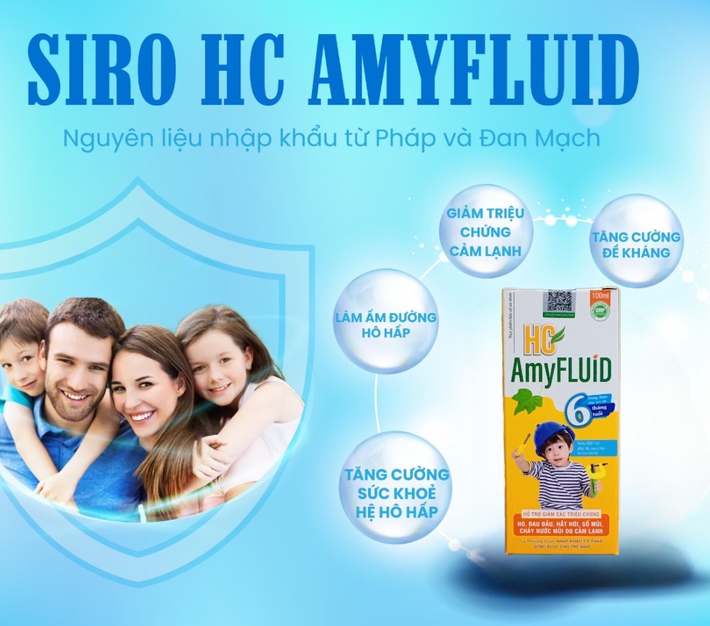 Siro ho thảo dược siro ho cho bé người lớn bổ phế tiêu đờm AMYFLUID giảm các triệu chứng cảm lạnh - 