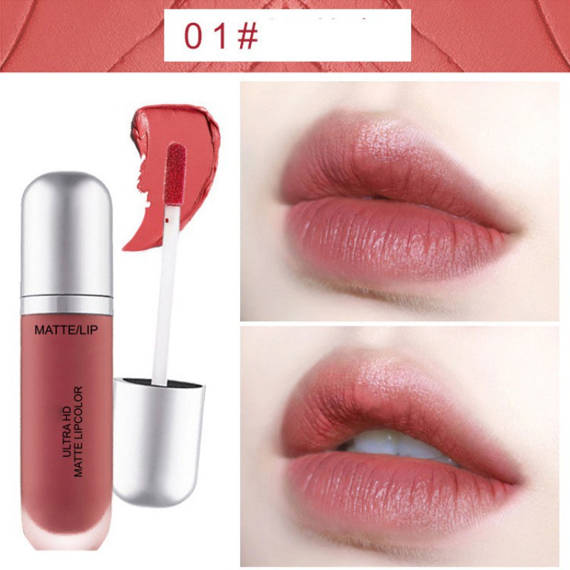 [HCM]Son kem lì dưỡng ẩm kháng nước nhãn hiệu NOVO Son kem lì Novo Big Ultra HD Matte Lip bền màu chống trôi