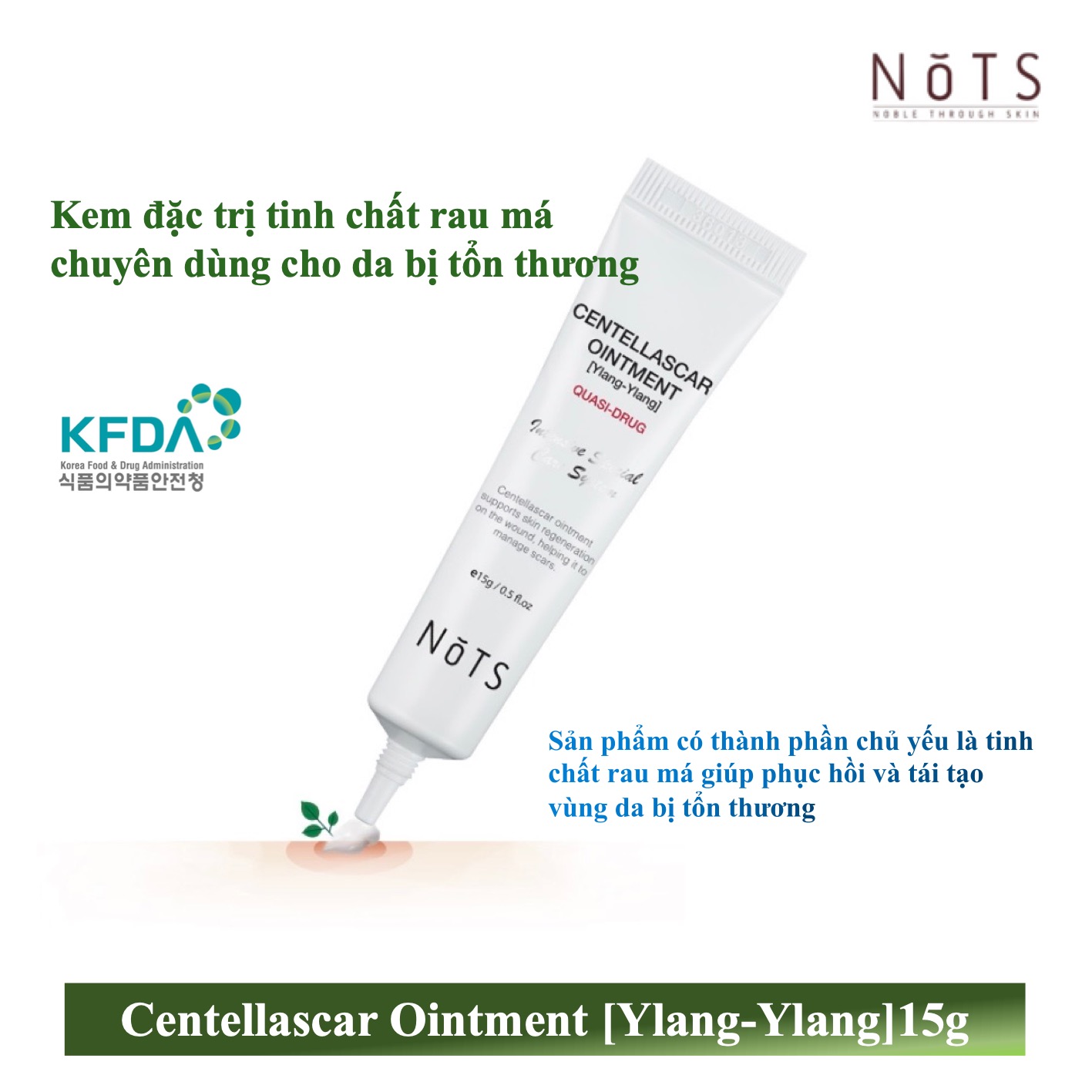 [Hcm]Kem Phục Hồi Tái Tạo Da Nots Centella Ointment Ylang Ylang