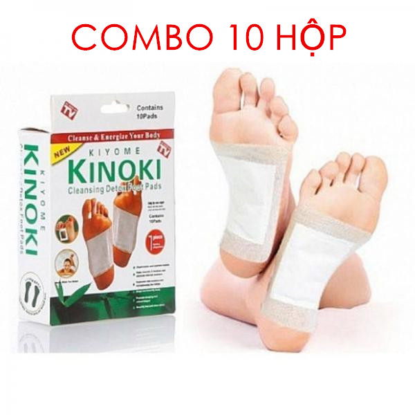 COMBO 50 Miếng dán chân giải độc gan Kinoki NHẬT BẢN - thải nội tiết tố trong cơ thể - giúp massage 