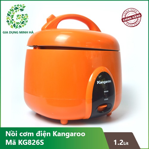 Nồi cơm điện Kangaroo 1.2 lít KG826S-Chính Hãng trưng bày 99%Lòng nồi 2 lớp dày 2 mmtráng men chống 