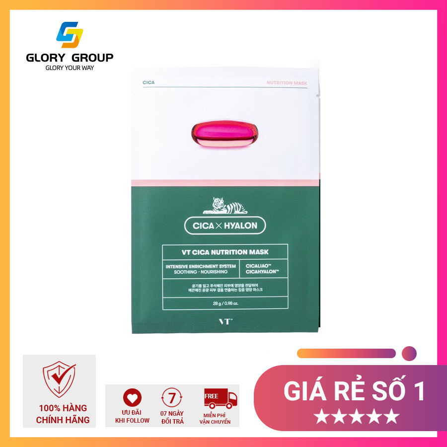 Mặt Nạ Một Miếng Cao Cấp Dưỡng Da Săn Chắc Khỏe Mạnh Vt Cica Nutrition Mask Cung Cấp Vitamin Làm Chậm Quá Trình Lão Hóa Da