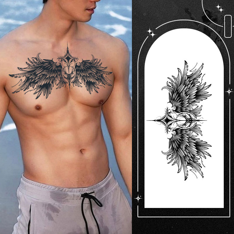 Hình xăm nam nữ nửa ngực bụng HX-015 miếng dán hình xăm tạm thời 15 ngày chống nước