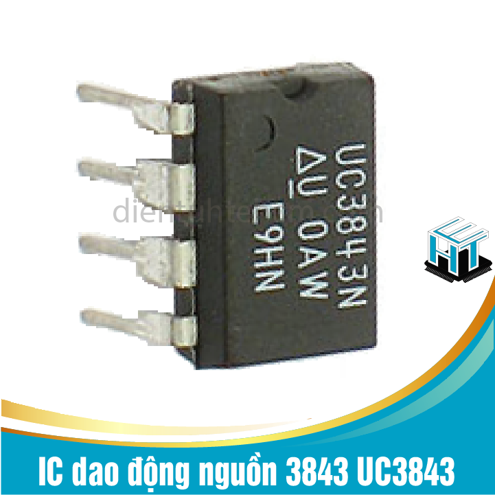 Combo 2 con IC dao động nguồn 3843 UC3843 UC3843AN DIP-8