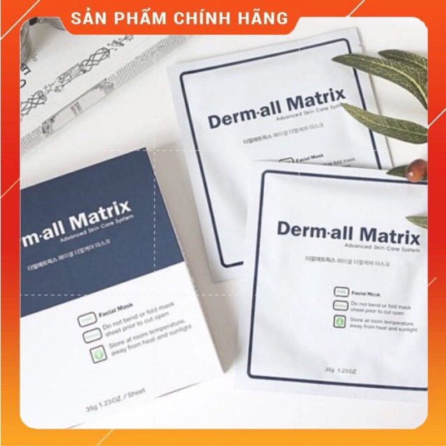 Mặt Nạ Derm All Matrix Mask Hàn Quốc Trắng Da Chống Lão Hóa Căng Bóng Da Hiệu Quả (Hộp 4 Miếng)