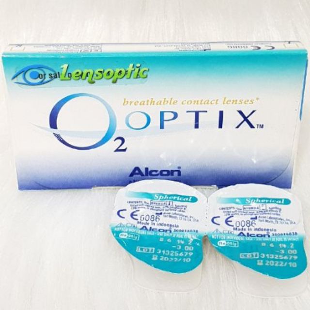 Kính áp tròng Ciba O2 Optix dùng 3 tháng lens không màu có độ cận- Lens Optic