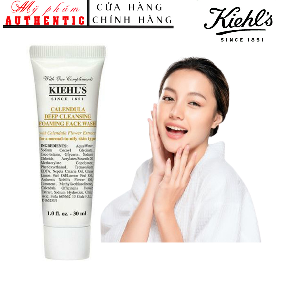 [Hcm][Minisize Hãng] Sữa Rửa Mặt Cấp Ẩm Và Se Khít Lỗ Chân Lông Kiehl’s Hoa Cúc 30Ml Ngăn Ngừa Mụn Ẩn Dưới Da