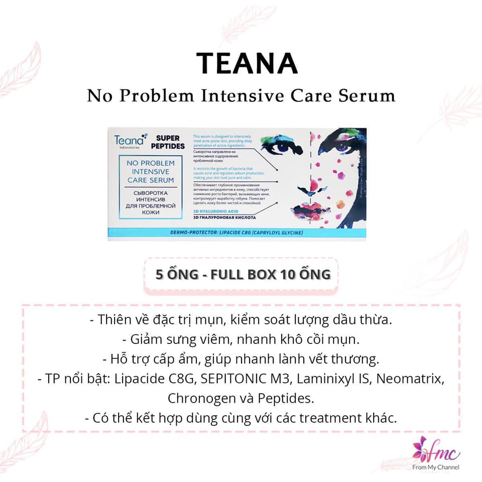 Serum Dưỡng Da Teana - Super Peptides No Problems