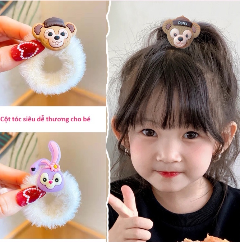 Dây buộc tóc cho bé dây buộc tóc cute cột tóc Hàn Quốc cột tóc lông mềm mịn hình thú dễ thương