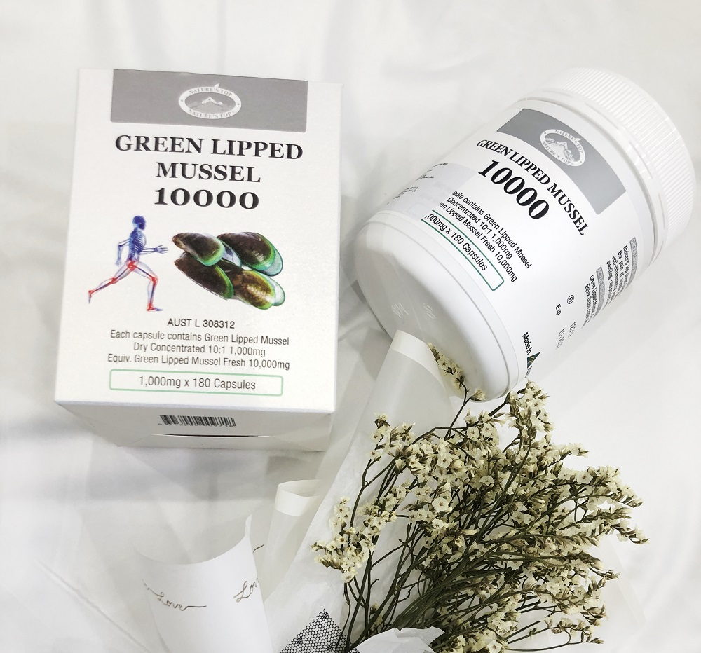 Viên Uống Hỗ Trợ Xương Khớp Vẹm Xanh Green Lipped Mussel 1000 Lyprinol (180 Viên)