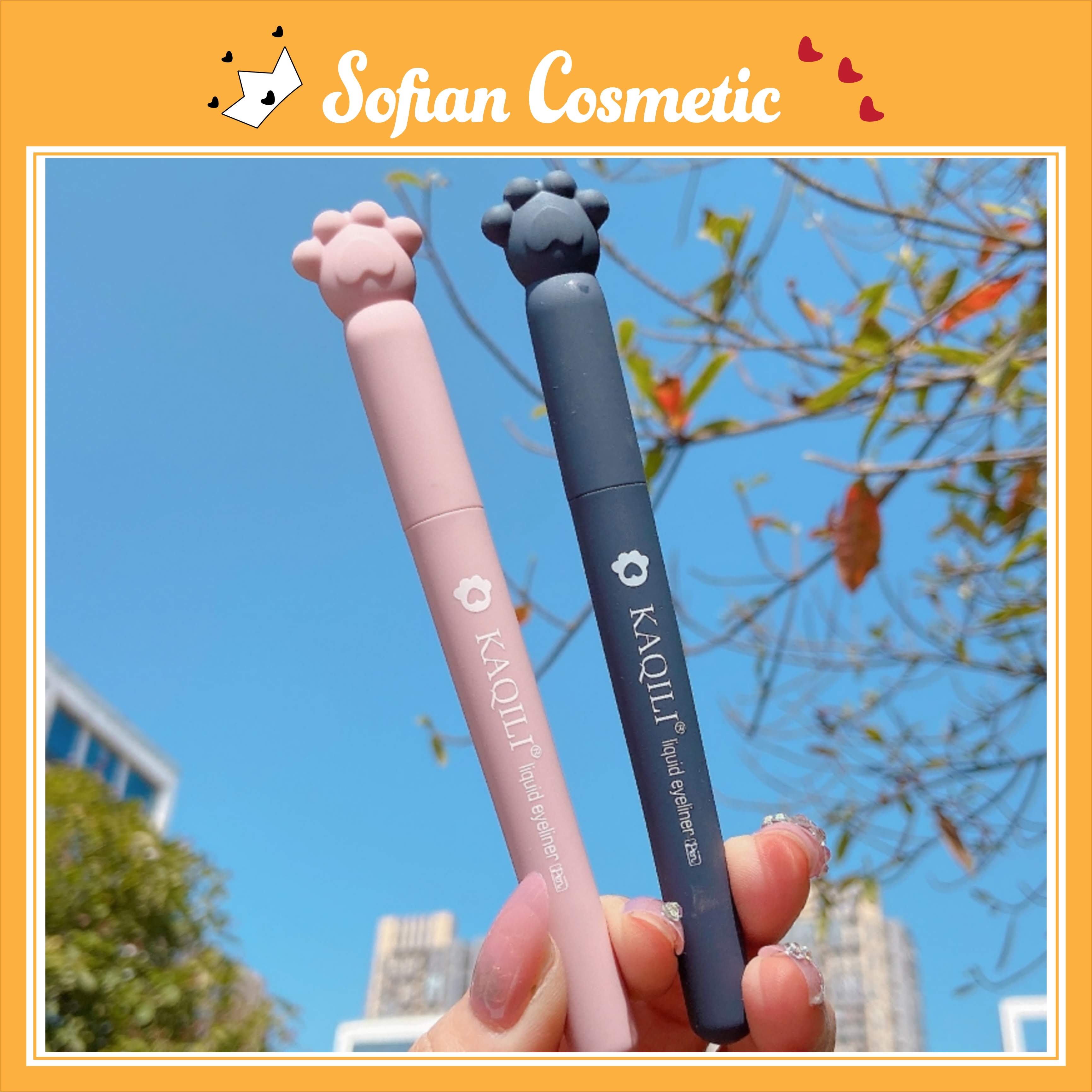KAQILI - Bút kẻ mắt nội địa Trung Kaqili Meow Meow Silky Charm Black nắp chân mèo chống nước lâu trôi không lem - Sofian Cosmetic