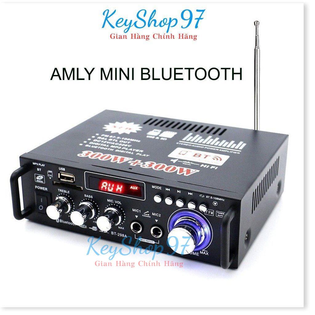 Amly karaoke mini gia đình Amply giá rẻ Amly mini bluetooth BT298A phiên bản mới KAL-700 cao cấp chức năng đa dạng - Bảo hành uy tín 12 tháng