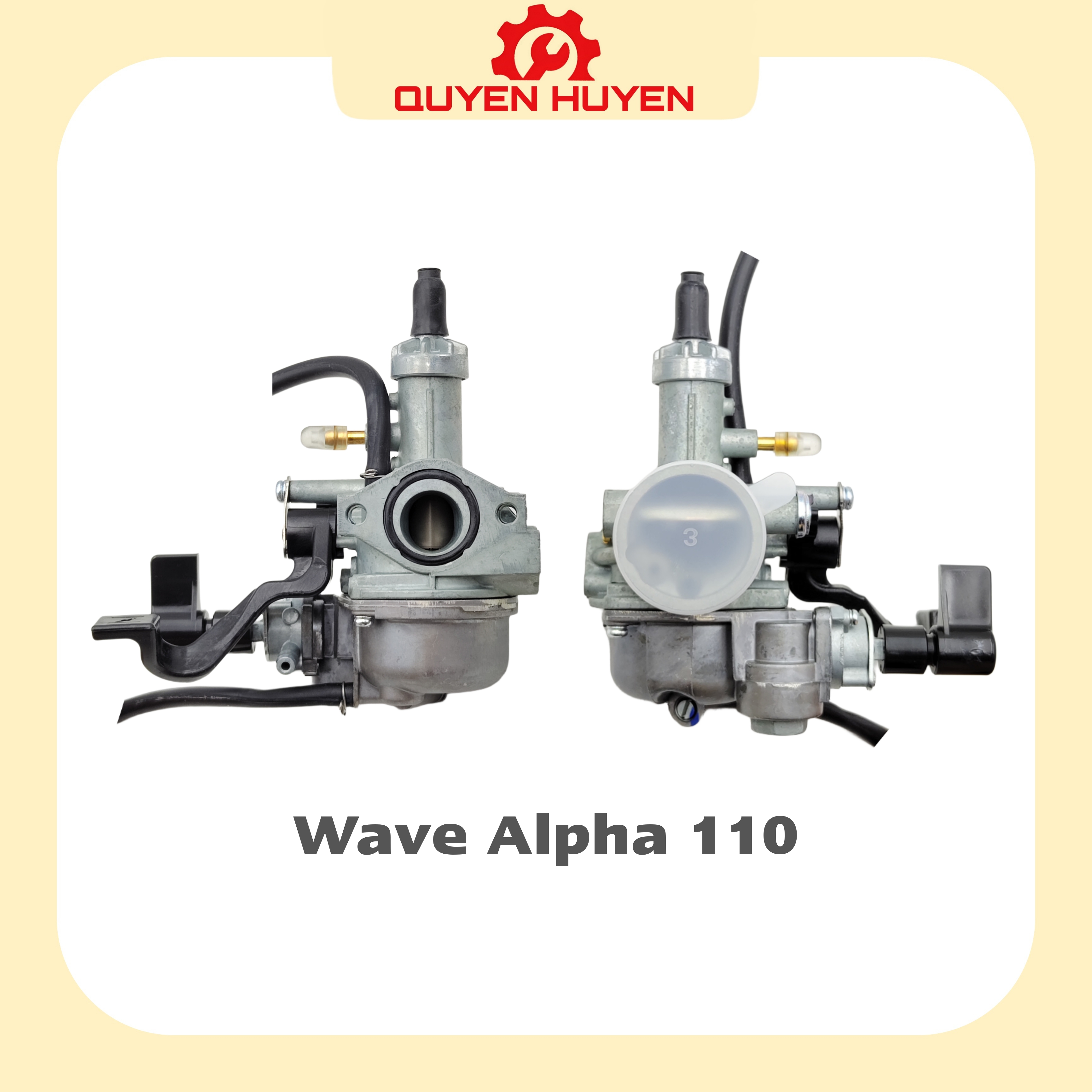 Bộ chế hoà khí xe Wave Rs/100 Wave S110 Alpha 110 - Bình xăng con xe máy Honda