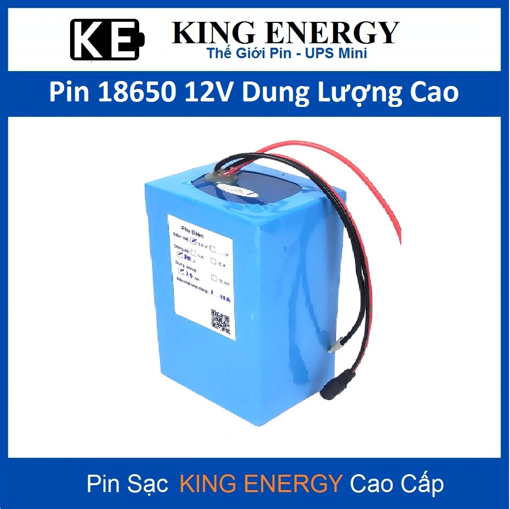 Khối pin 18650  3s 12V  Dung Lượng  10Ah 15Ah  20Ah Pin Chính Hãng Xả Cao