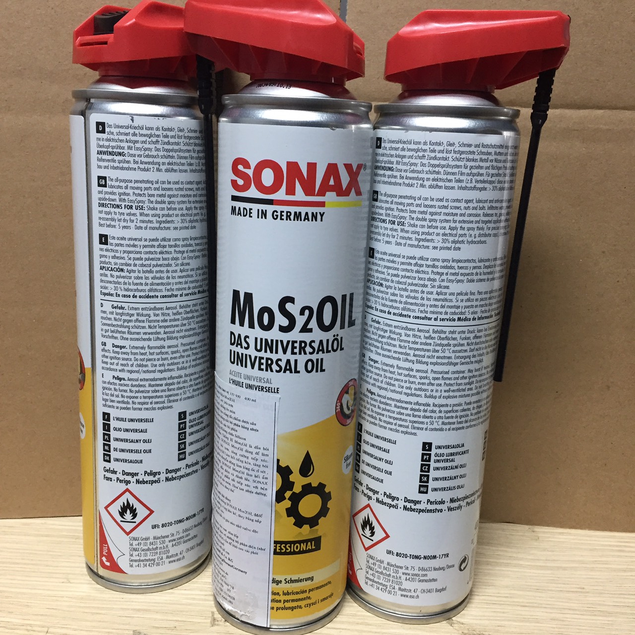 Sonax - Dầu bảo quản dưỡng khoang máy chống rỉ sét Mos2Oil 339400 400ml