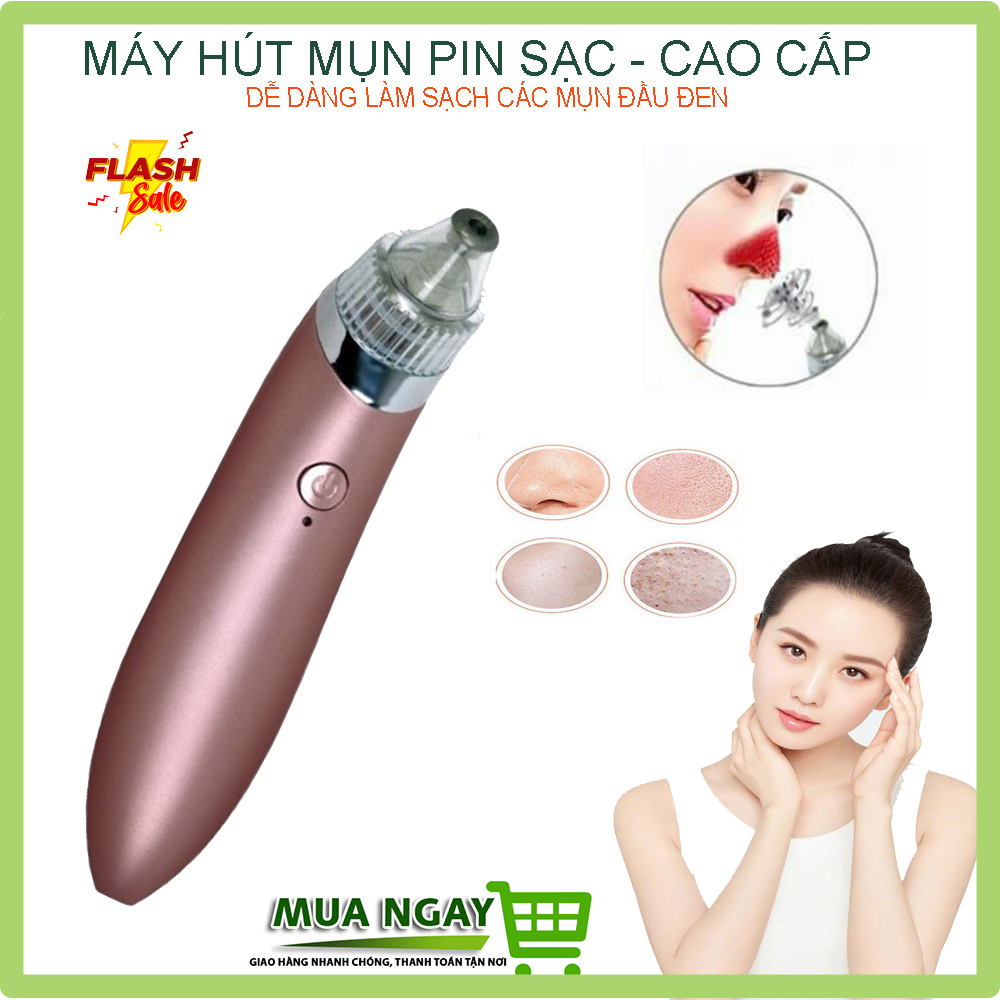 May Hut Mun Máy Hút Mụn Cầm Tay Làm Sạch Da Làm Sạch Các Loại Mụn Các Chất Nhờn Trong Da Cho Làn Da Tươi Tắn Mịn Màng Sáng Bóng. Mua Sản Phẩm Tặng Kèm 1 Móc Điện Thoại - Khuyến Mại Có Hạn - Mua Ngay!!!