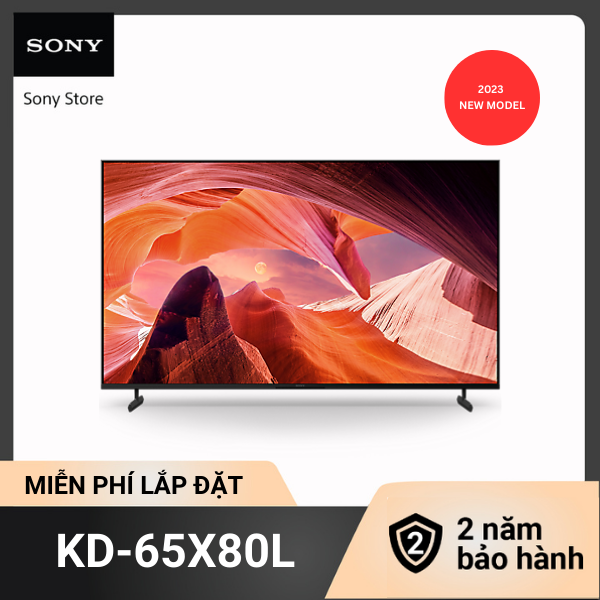 Tivi Sony 65 inch | 65X80L | 4K Ultra HD | Dải tần nhạy sáng cao (HDR) | Smart TV (Google TV) (NEW 2023)