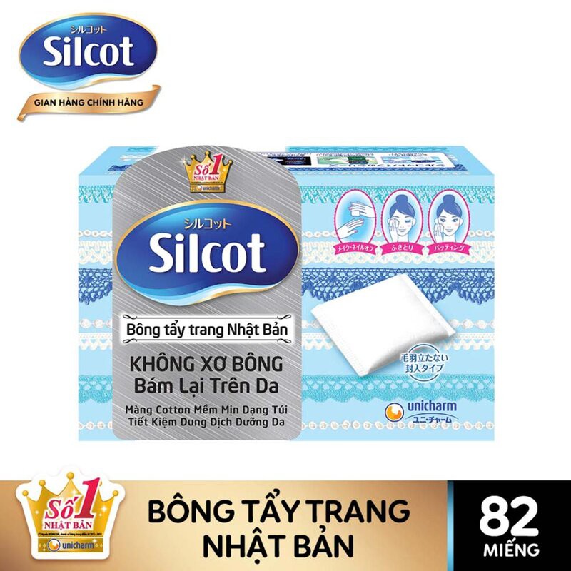 Bông Tẩy Trang Silcot Cơ Bản 82 Miếng Silcot Velvety Touch Cotton