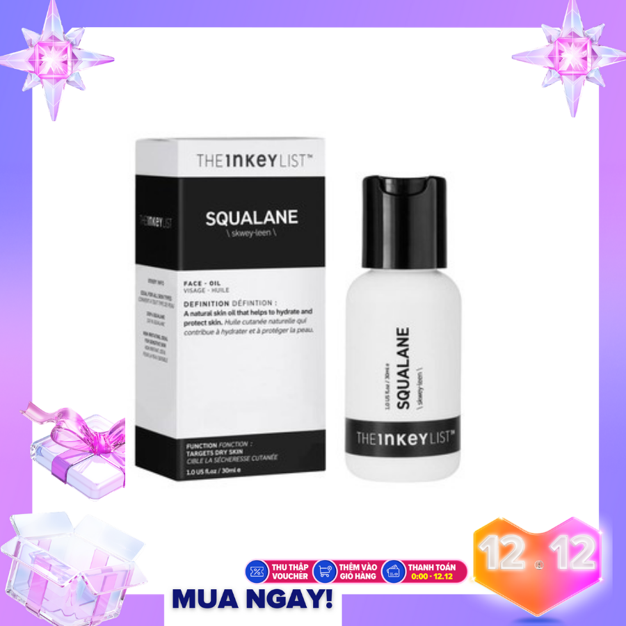 Dầu Dưỡng Da Giúp Cấp Nước Và Dưỡng Ẩm The Inkey List Squalane Oil 30Ml