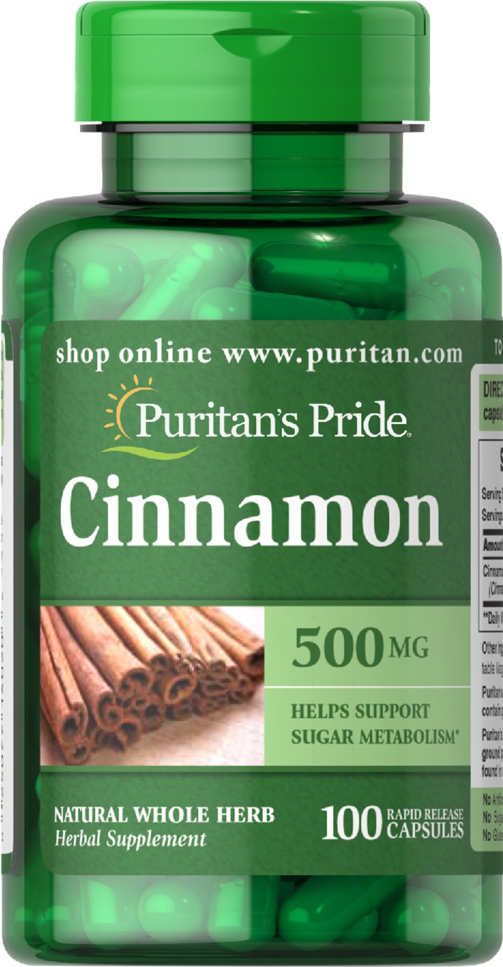 [HCM]Viên Uống Hỗ Trợ Tiểu Đường Cinnamon 500mg 100 Viên (HSD: 11/2024) chính hãng Puritans Pride