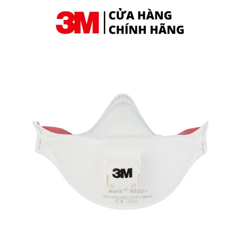 Khẩu Trang lọc bụi khí thải chuẩn 9332A+ đạt tiêu chuẩn FFP3 3M™ Aura 9332+