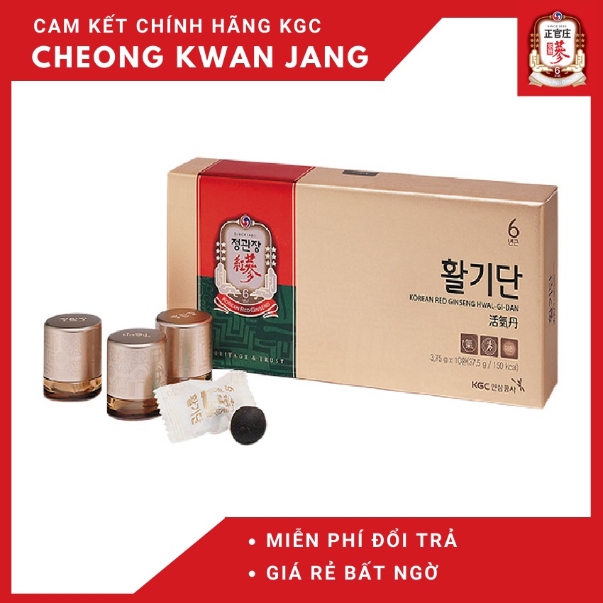 Viên Hồng Sâm Hồi Sinh Sinh Lực Kgc Hwal Gi Dan - Kgc 3.75G X 10 Viên - Phục Hồi Sức Khoẻ Giảm Thiểu Căng Thẳng Mệt Mỏi 8809535593573